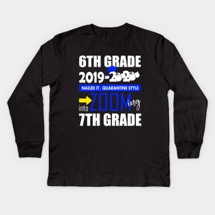 6th grade zooming into 7th grade..6th grade graduation gift Kids Long Sleeve T-Shirt